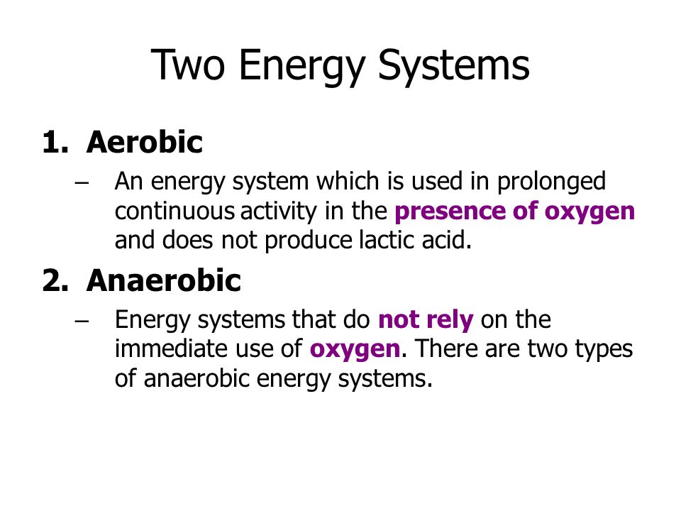 The Three Metabolic Energy Systems